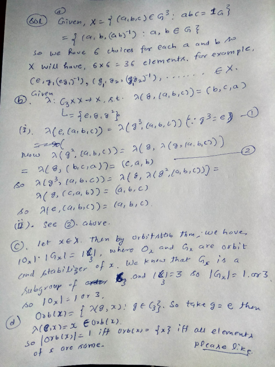 661) Gtven, X- So ve Rove choices fer each a and b X w:a have, 6x6-36 element^ , for exampl aiven 2 (C, a, b) ( b, c,a))- a(日