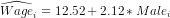 llage, 12.52+2.12 * Male,