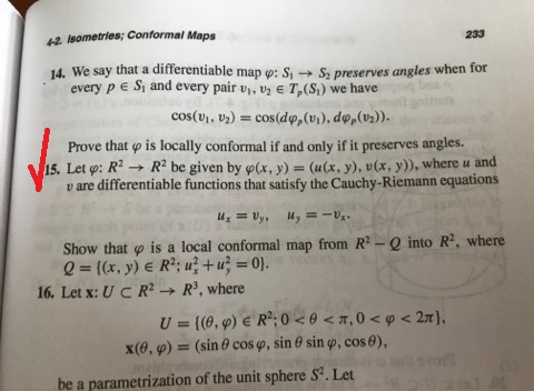233 42 Isometries, Conformal Maps 14, we say that a differentiable map ф: S,--S2 preserves angles when for every p e Si and e