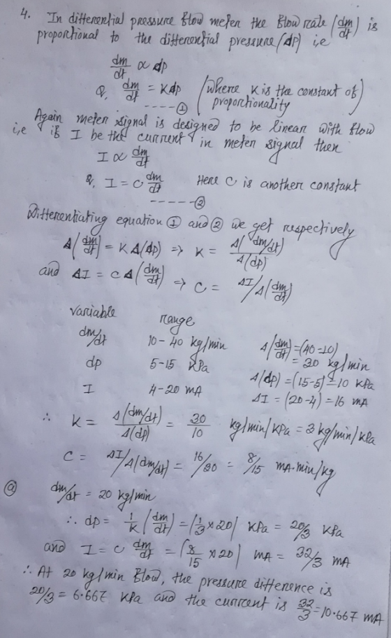 In dittenartial pressure Blo mefen te Blou ral dm) proportional to the ditenontial presuuadP ve 12 4. dm o dp where Kis Ha co