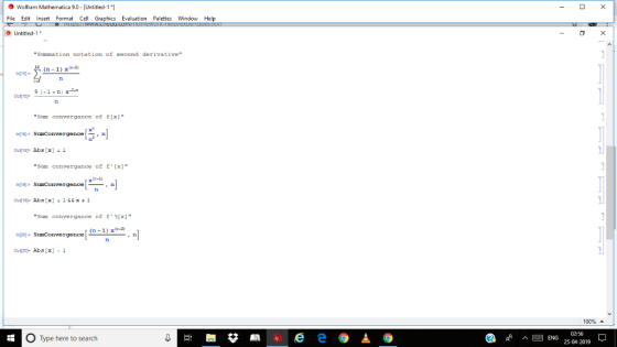 Wolfram Mathematica 9.0-(Untitled-1 *] File Edit Insert Fomat Cell Graphs ation Palettes Window Help Untitled-1 , Summation