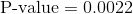 P-value 0.0022