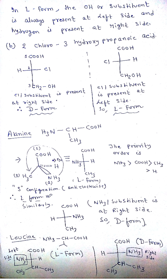 a ways r t at dert side and Jen u Preient at ht Side, resen 2 Chloro - 3 hydroxy rropanoic acid 2. Ls Presen at ㄺ3 nt Side .