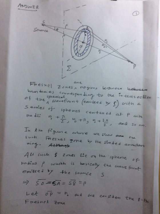ANswER Sounca aune Fbesne be aeto the fo tests eckm es the wavefvont (emitted bs vith a S enies s sphe voes center ed at P sp