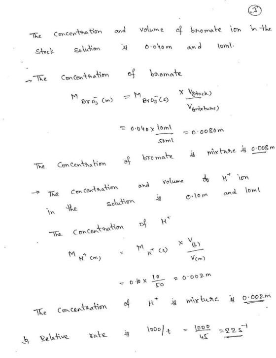 and volume Concentration obhomate The ion in the stock So lution Ooo m oml an d baomate The Con Centaatiom Veto ck) M Br o Cm