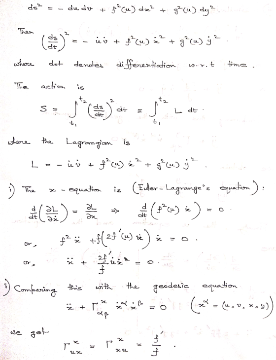 du dr + Then 2. ds 2 dt where ffenentiadion sdet denotes ime w.r. t action The is dt L dt t i kara tha Lagramgiam is 2 (Eder-