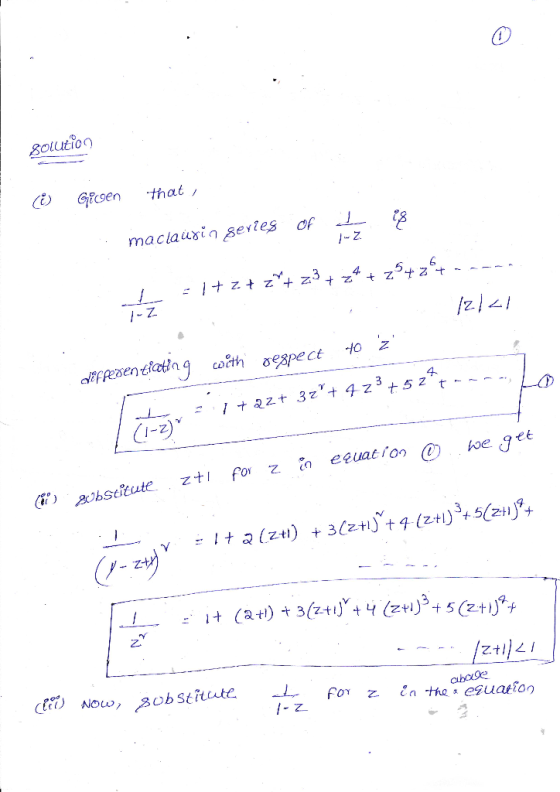 Solutioo Goen that Z. 5 4 Z-ㄧㄥ 4 (1-7)v Z: cf Now,
