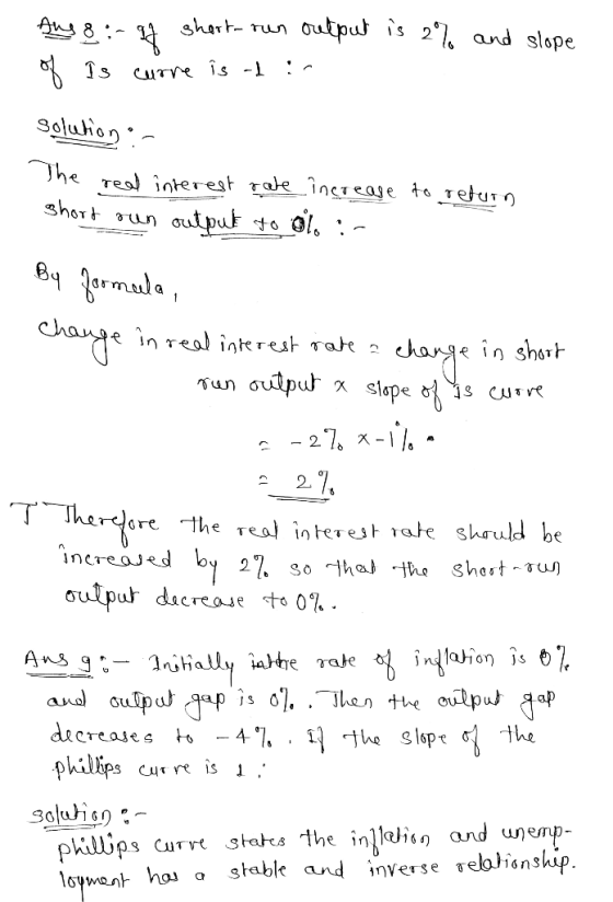 sharh- run is 2% and slope Soluion he Shor un real interest rinscoje to etu 35 uno 0 2. philips cu re is i pklligs carve st