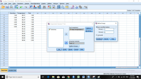 包Untitled! [DataSetJ-BM SPSS Statistics Data Editor File Edit View Data Transform Analze Direct Marketing Graphs Utilities A