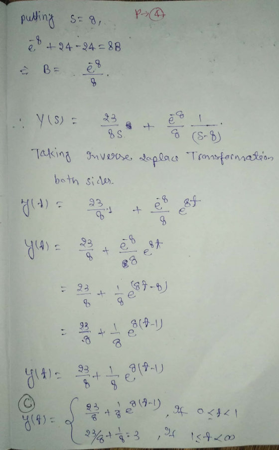 pudting S 8 -8 +94-94-8B BE . Y(s Taking TMvegae deplacs Transfornateion both sider 23 93 93 93 1 93 5-400