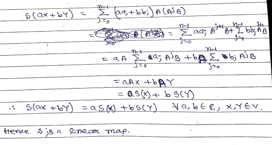 14,+bb) A (RIO) ブ=0 aa SCaxbY) Zaas A A FaAx +bAY = as(). = as K) +bs(Y) b SCY) a, b + S(ax +bY) x,Yev ttenae Qinear map.