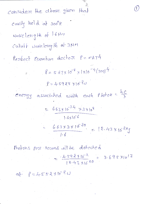 Conside the dboye given thal Cav 300 Weve length of 1.6μ 663 x 3 x 1 o Phorons Pex Secend ll be detected 2 0