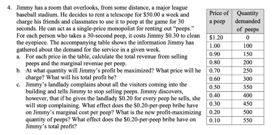 4. Jimmy has a room that overlooks, from some distance, a major league baseball stadium. He decides to rent a telescope for S