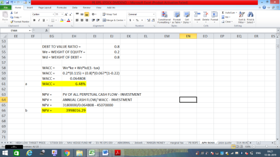 PE EPS, STOCK DIVIDEND-Microsoft Excel File Home Insert Page Layout Formulas Data Review View Add-Ins Cut Ea Copy - AutoSum A