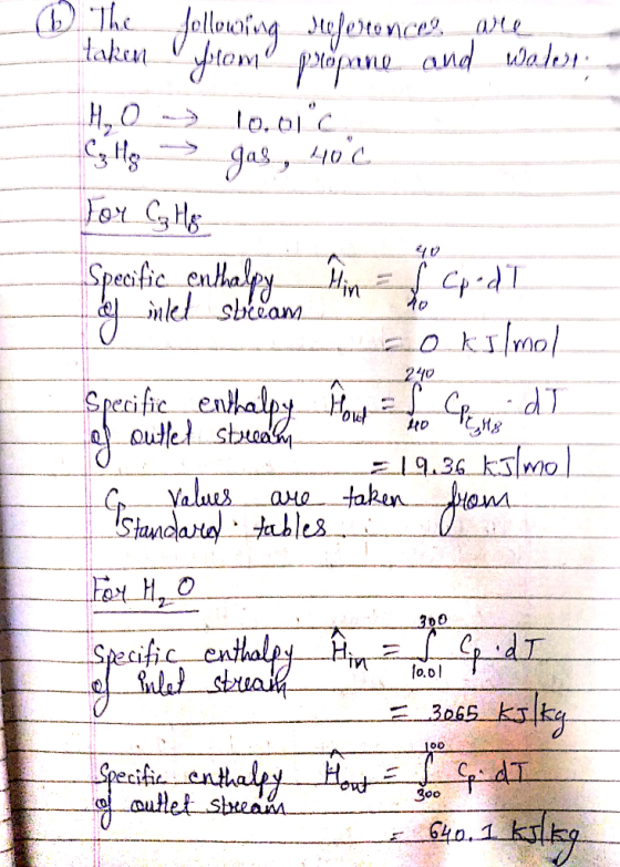 D The fellouofrg feronceae takn Vfptom puopane and wale Jas L40C Гоч CуHs Specslic cnhalpy 240 Specifie enhalpy outle stueay