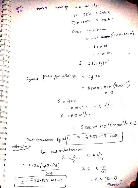 eol Griven vlocy v o m)s 1x 0.01 二0.01m M Ry.and Powera.nwtion (g) = fgHQ 山丫. fm heat anduction aw f1 dx -7ג2.SS4 w/ml 2° 3