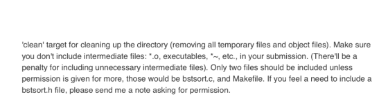 clean target for cleaning up the directory (removing all temporary files and object files). Make sure you dont include int