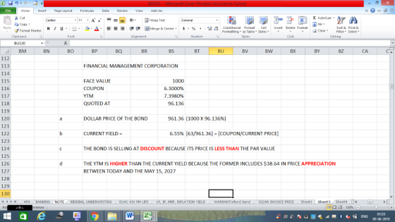 OND - Microsoft Excel (Product A File Home Insert Page Layout Formulas Data Review View Add-Ins Cut Ea Copy - AutoSum A A Wra
