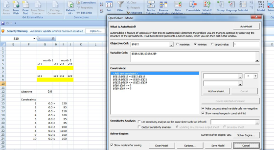 , Clean min z Connections Properties Reapply From From From From Other Refresh Model Solve Existing Connections Filter Text t