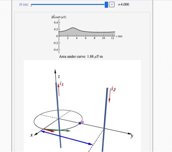 D (m) 4.000 0.4 0.2 s (m) 4 6 810 12 0.2 0.4 Area under curve: 1.88 μΤ.m 12