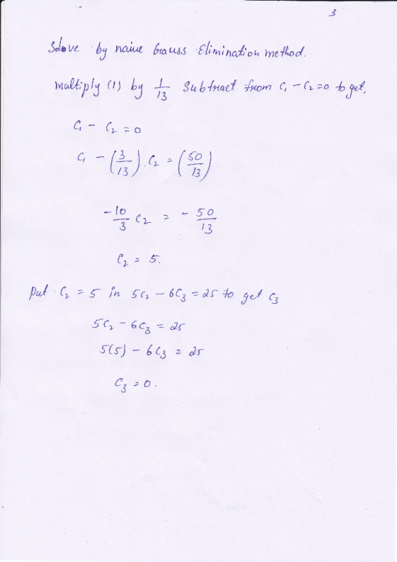 Sdeve. by nauwe bauss Elimination metkod. 73 So 13 lo 了红2-50 13