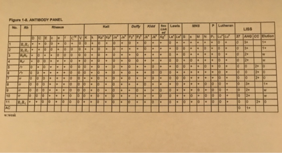 Figure 14. ANTIBODY PANEL LutheranLISS MNS Rhesus