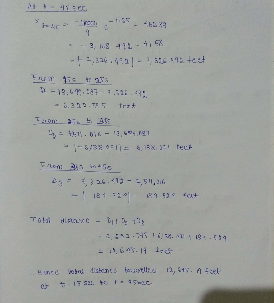 A t 4T sec - 1.35 -10000 463. X9 41 58 - 3, l68. 492 =,326. 492| 1326.491 tecet From 15s 40 25s P =13,649.087 +,326 492 6,322