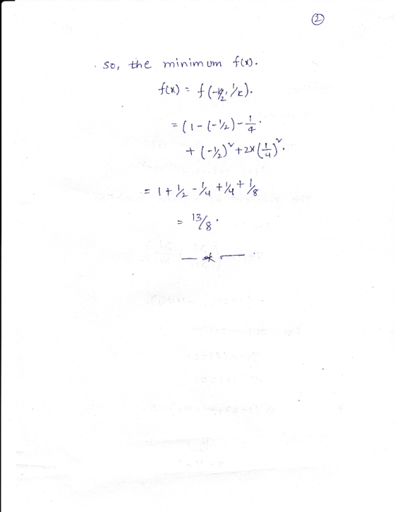 So, the minim umfx). f(x) , f( %) 4- 13 一米