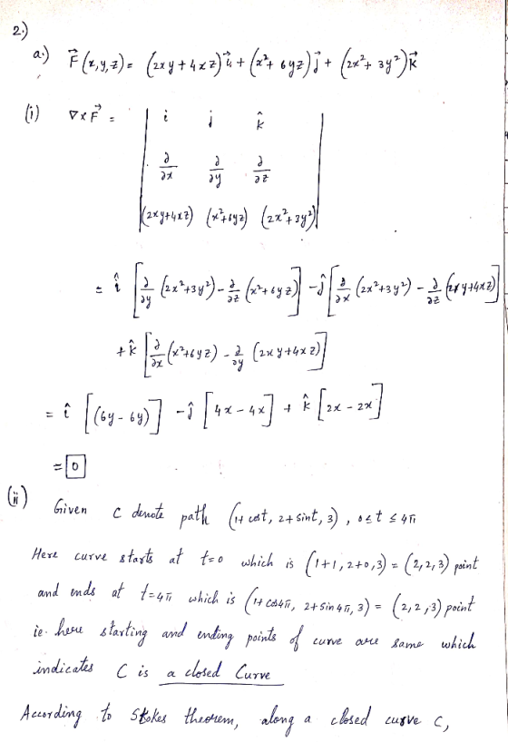 2) Given C.dend (Hat, 2tSint , з ) ,..t24斤 patl &tat at HerL (1+1,2+5,3)=(2, As) rint t.. which curve is larlivn