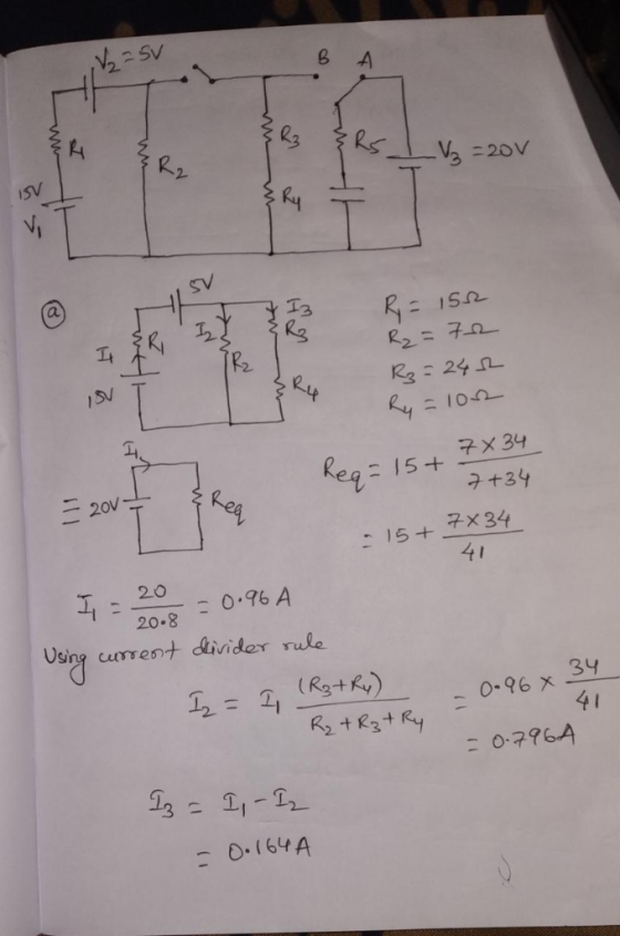 B A R2 T3 - 152 194 2 +34 20-0.96 A 20.8 Using currest diider ule 3냐 0-96 x 0.796A