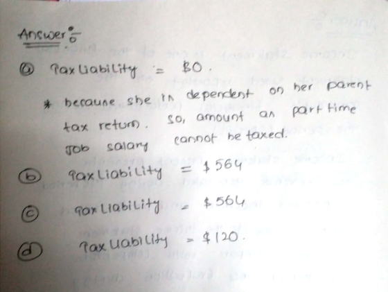 涞 because she r^ dependent on her Paven tox retur So, amount anpime Tob salary cannot be taxed.