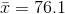 76 . Î