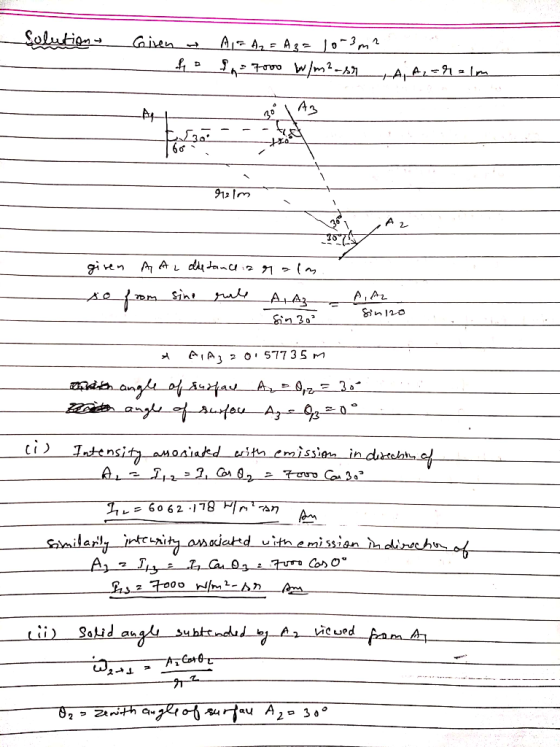 Solution Gien AAAg Jo^3m^ 2 Ipm. A, A, Az 912 Im A 2 A A L dand ir 1 gi ven ( m pruls Sint A,A -ALA3. IA 2 0 5773 5 m angkeof