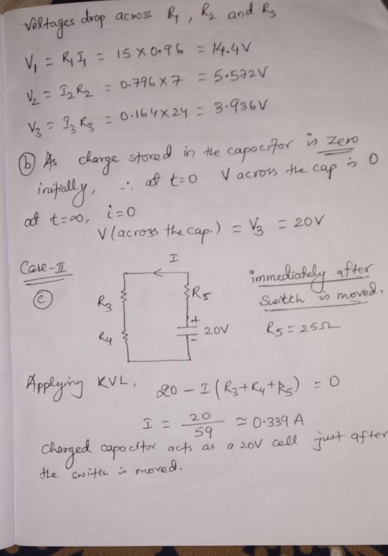 an v 0-1623.936 at tro, i-o Case-i immeclafely fter Saitch moves Rs 1 Ry 20V 525 1200.339 A 59 Charged cape cit acts as a 20V