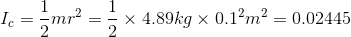x 4.89kg x 0.12m2 = 0.02445 -mr l