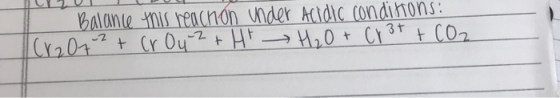 balante mis heaChÓn under Acidic condihons: + Cr OutHF 0 CY 3t CO2