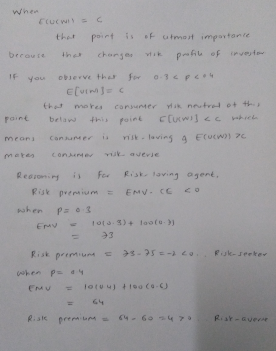 When C ECUCWI poirt is of utmot importanre that pafiu of inveta chanses berause thet for o.3 p 4 IF observe Fhar you E[vinJ=