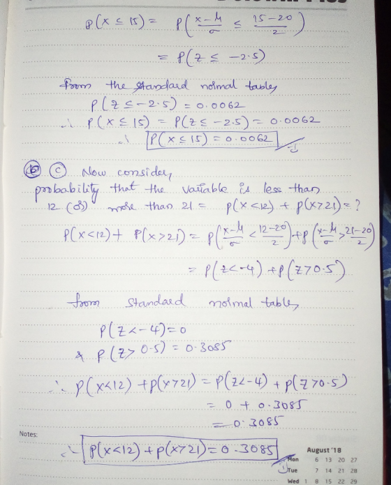 1S-20 -2.S form the andaid nomal taulay = O.0062 PCzS25 O062 OOO 62 Nlow .considey that the Vatable less than pl72)? prsbabil