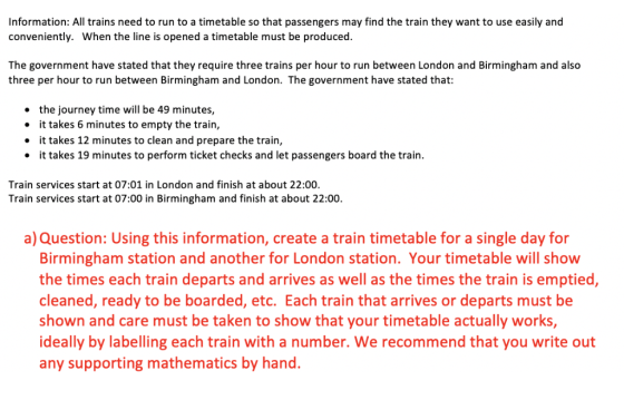 Information: All trains need to run to a timetable so that passengers may find the train they want to use easily and convenie
