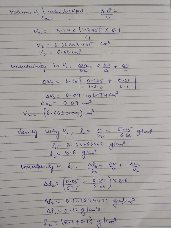 Volume Yul fatuipe) L4 Vっ= 6. 66 222 435 neutainty AVe 6-66 j290 2 AV 0.09 Dobo74cm AVE ns (bo-or99.9A Hemp denity 6.66 P- 8.