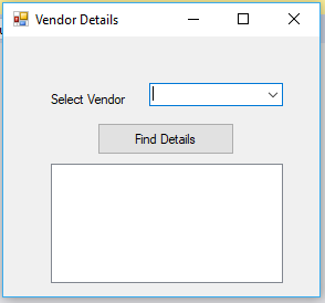 Vendor Details Select Vendor Find Details