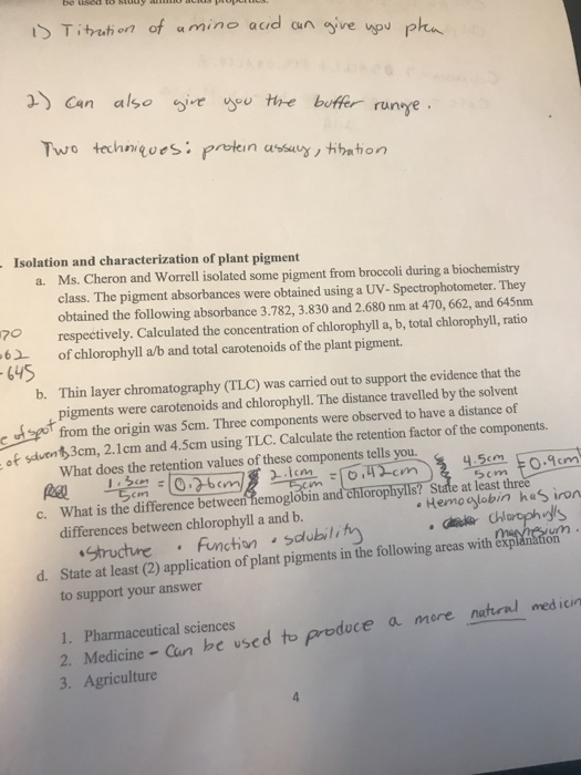 Titaion of umino acid un give npu ph a) Can also ie yeo the buffer runye Two technes: protin assas, hbaton Isolation and char