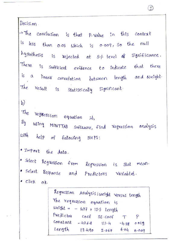 Decisi en The conclusion is that P. value in thts context ess thoan o.05 hich 0o, S the null d Pothess s xejected at 5./ leve