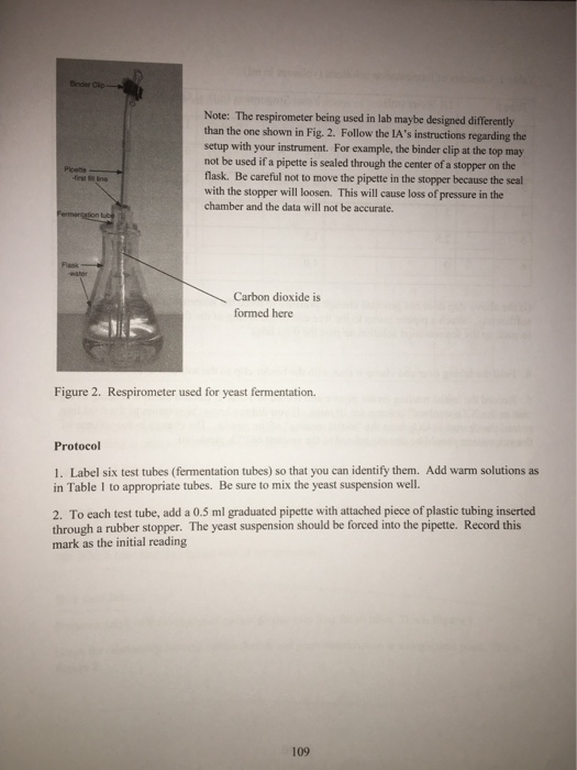 Note: The respirometer being used in lab maybe designed differently than the one shown in Fig. 2. Follow the IAs instruction