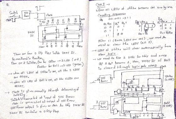 Case T hea eli UEDS of stnke becorne oN one Suwleh one. clock Ter Counting Clock C 1 C TC Do a Afler (Both LEDS or ON) clear