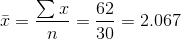 Σ z. _ 62 _ 2.067 30