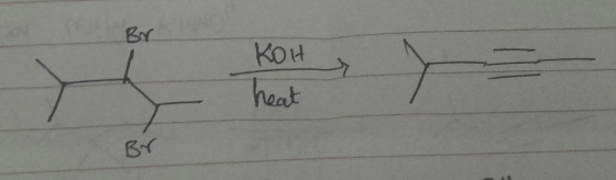 KOH heat Br