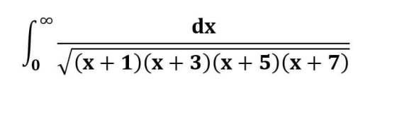 dx (x+ 1)(x + 3)(x+ 5)(x + 7) 0