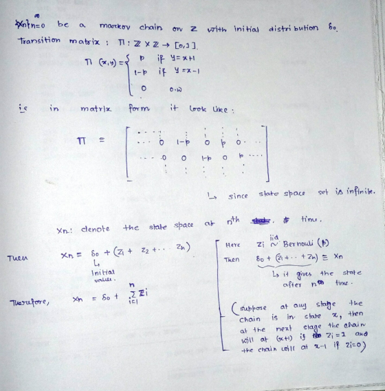 botnso be a markov chain ovZ be a markov chain o z ith ni taj aistri bution bo C O. n= o -transition matrix : Π:2XZ → [0,1].