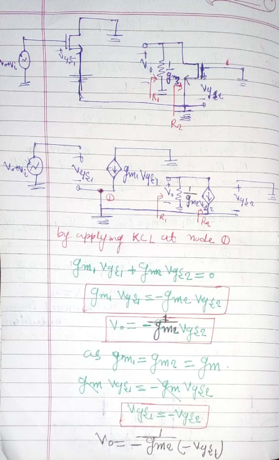 KCL at node D Vo NiT==VyL Vo me